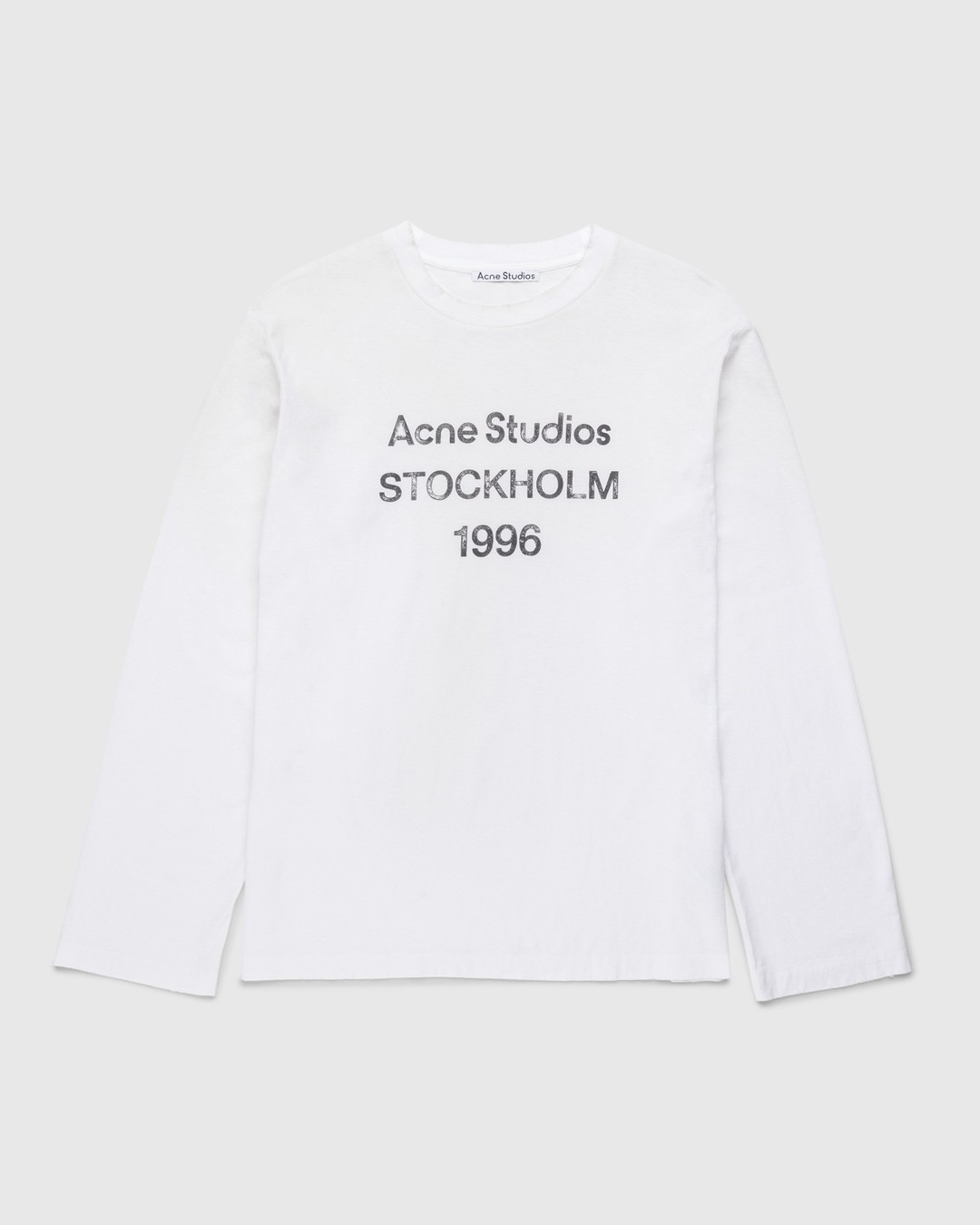 Acne Studios – Logo Long-Sleeve T-Shirt Optic White | Highsnobiety